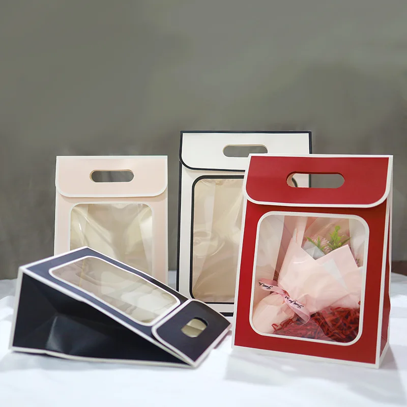 10Pcs Creative Window Tote Paper Bag Simple Transparent Birthday Doll Gift Bag Sweet Wedding Gift Box Party Supplies
10Pcs Creative Window Tote Paper Bag Simple Transparent Birthday Doll Gift Bag Sweet Wedding Gift Box Party Supplies