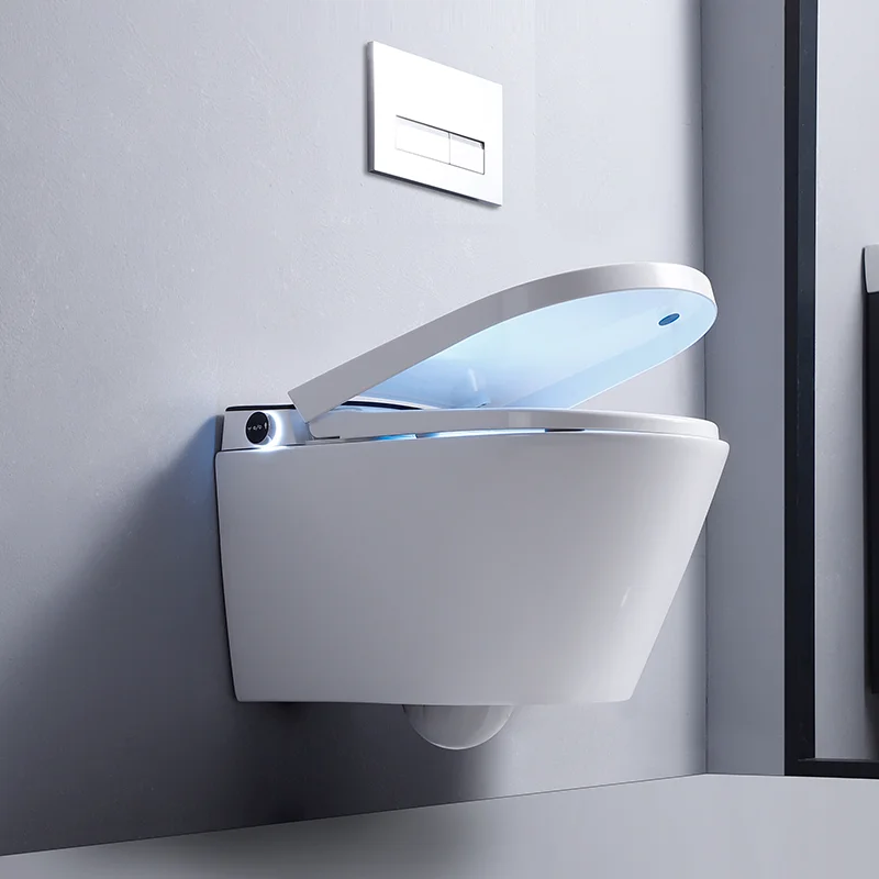 Concealed Cistern Modern One Piece Toilet Bowl Wall Mounted Ceramic Rimless Electric Intelligent Wc Wall Hung Smart Toilet
Concealed Cistern Modern One Piece Toilet Bowl Wall Mounted Ceramic Rimless Electric Intelligent Wc Wall Hung Smart Toilet