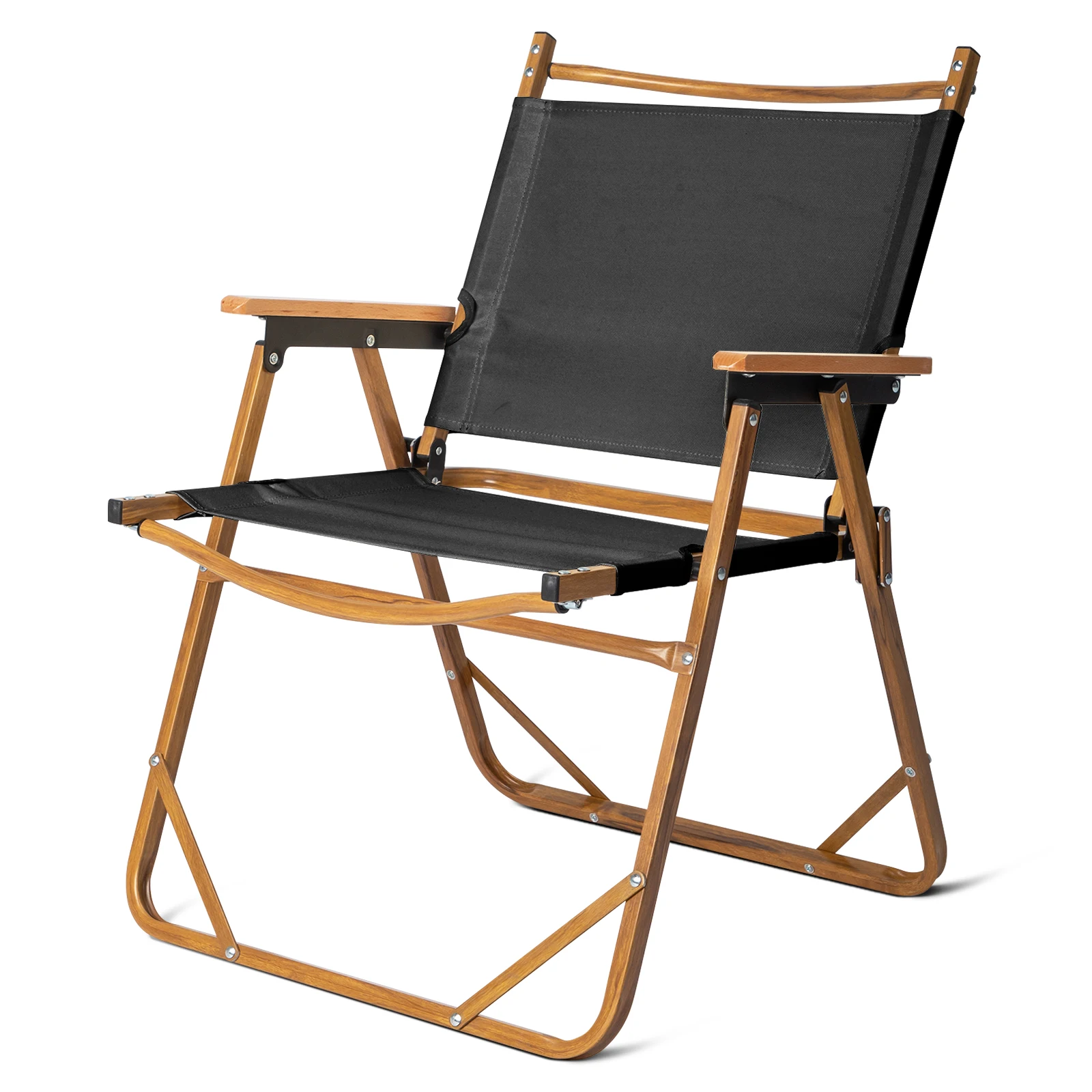 54.5*58*73.5cm Large Aluminum Frame 600D Khaki Oxford Fabric Loading 100kg Imitation Wood Grain Spray Paint Camping Chair Black
54.5*58*73.5cm Large Aluminum Frame 600D Khaki Oxford Fabric Loading 100kg Imitation Wood Grain Spray Paint Camping Chair Black