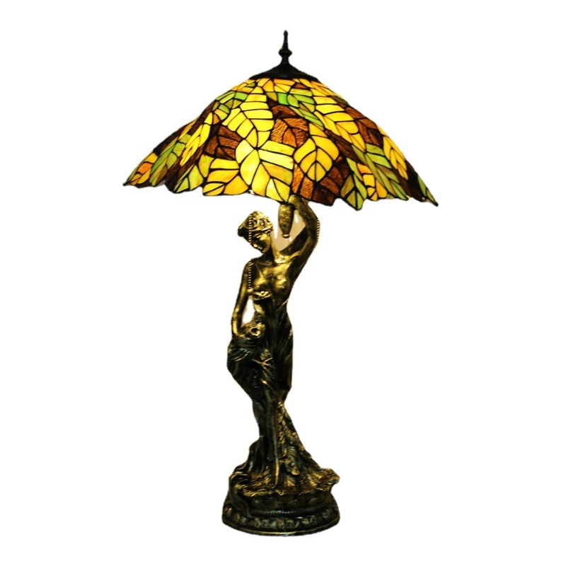 Retro glass study eye protection lamp, peacock beautiful woman resin base 16 inch desk lamp
Retro glass study eye protection lamp, peacock beautiful woman resin base 16 inch desk lamp
