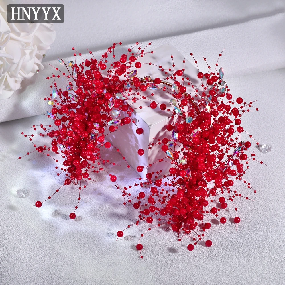 HNYYX Red Pearl Hair Accessories Bridal Headdress Handmade Wedding Headband Summer Theme Party Headpiece Prom Hair Pieces A319
HNYYX Red Pearl Hair Accessories Bridal Headdress Handmade Wedding Headband Summer Theme Party Headpiece Prom Hair Pieces A319