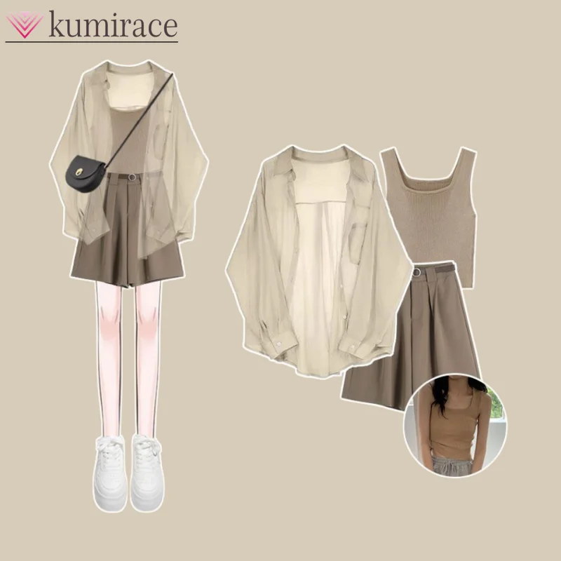 Summer Set Women's 2024 Large Women's Wear Academy Style Three Piece Sunscreen Shirt Tank Top with Shorts 3 Piece Sets For Women
Summer Set Women's 2024 Large Women's Wear Academy Style Three Piece Sunscreen Shirt Tank Top with Shorts 3 Piece Sets For Women