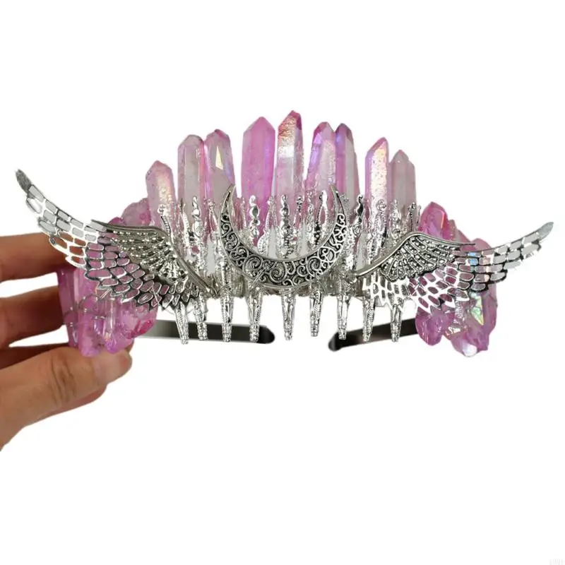 49MF Wedding Moon Wing Crystal Crown-Dragon Fairy Witch Boho Wedding Women Mermaid Angel Bridal Gift
49MF Wedding Moon Wing Crystal Crown-Dragon Fairy Witch Boho Wedding Women Mermaid Angel Bridal Gift
