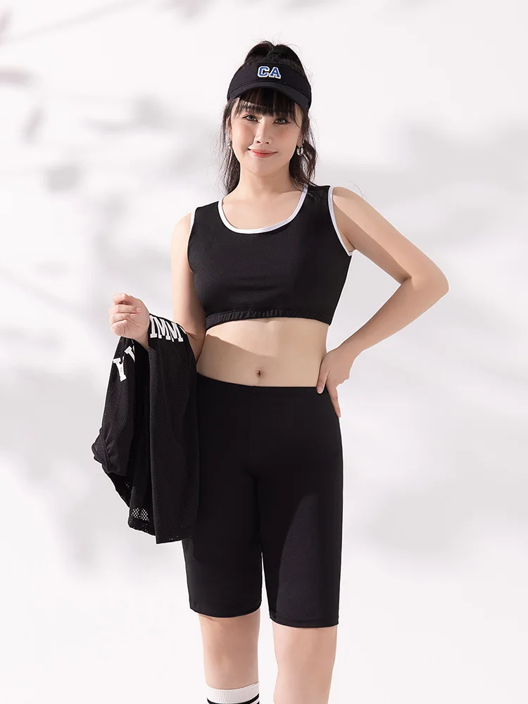 Женский двухсекционный купальник большого размера, повседневный свободный комплект из термофутболки, накидка для похудения, купальный костюм для горячих источников
Женский двухсекционный купальник большого размера, повседневный свободный комплект из термофутболки, накидка для похудения, купальный костюм для горячих источников