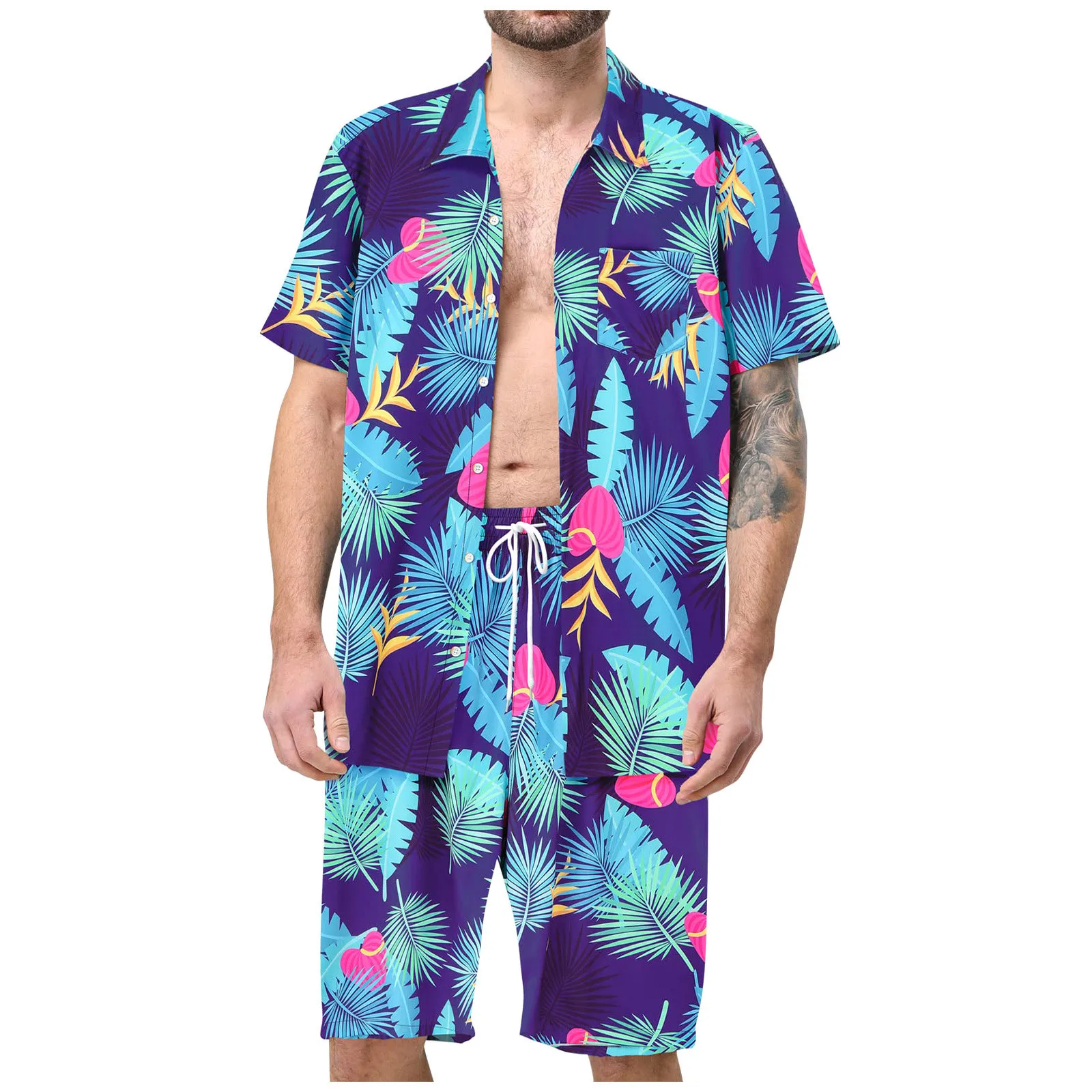 Men Hawaiian Flamboyant Matching Shirt Shorts Full Set Baroque Printed Summer Beach 2 Piece Outfits Short Sleeve Casual Blouse
Men Hawaiian Flamboyant Matching Shirt Shorts Full Set Baroque Printed Summer Beach 2 Piece Outfits Short Sleeve Casual Blouse