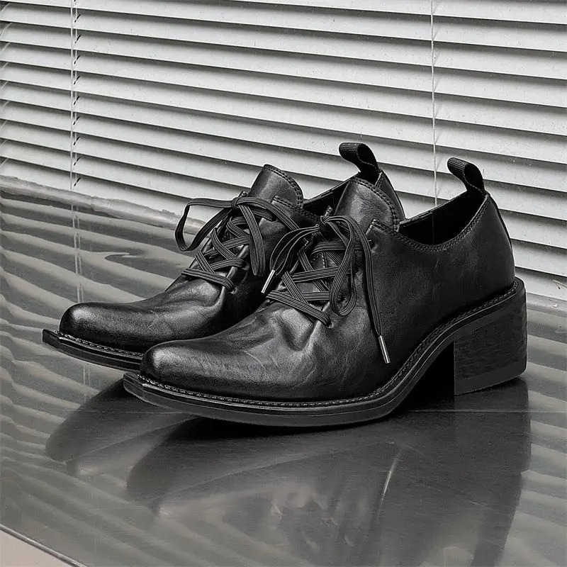 Fashionable Witch Shoes Increased Height Model Show Men's Casual Sharp Head Thick Bottom Trendy Leather Shoes Shoes
Fashionable Witch Shoes Increased Height Model Show Men's Casual Sharp Head Thick Bottom Trendy Leather Shoes Shoes