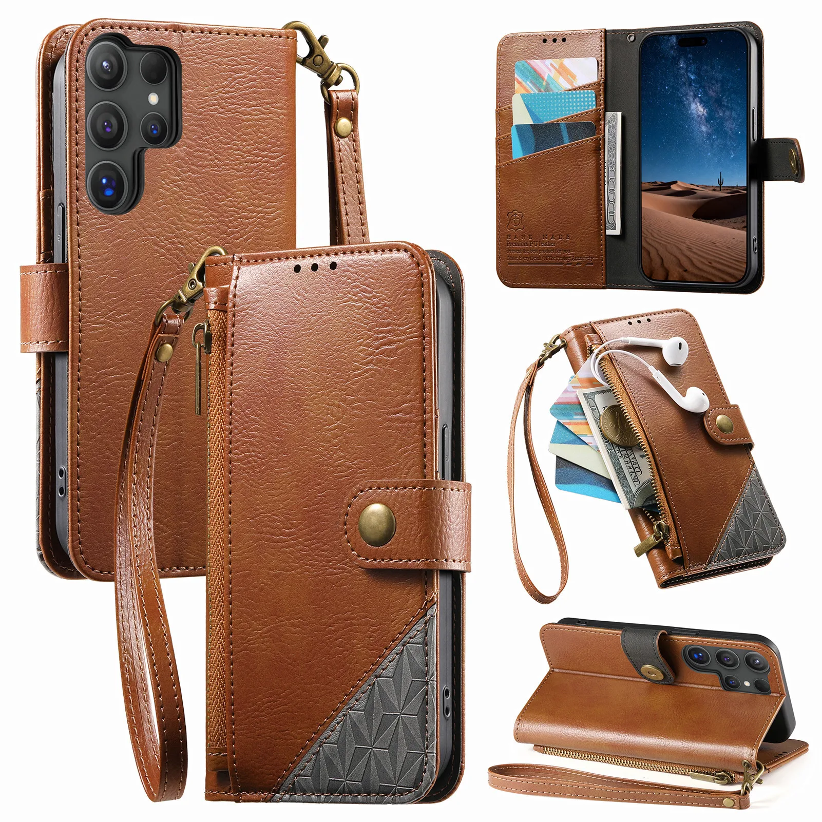 Zipper Wallet Leather Case For Samsung S26 25 24 23 Plus Ultra FE For Samsung A15 A16 17 A33 A34 A35 Lanyard Phone Case Cover
Zipper Wallet Leather Case For Samsung S26 25 24 23 Plus Ultra FE For Samsung A15 A16 17 A33 A34 A35 Lanyard Phone Case Cover