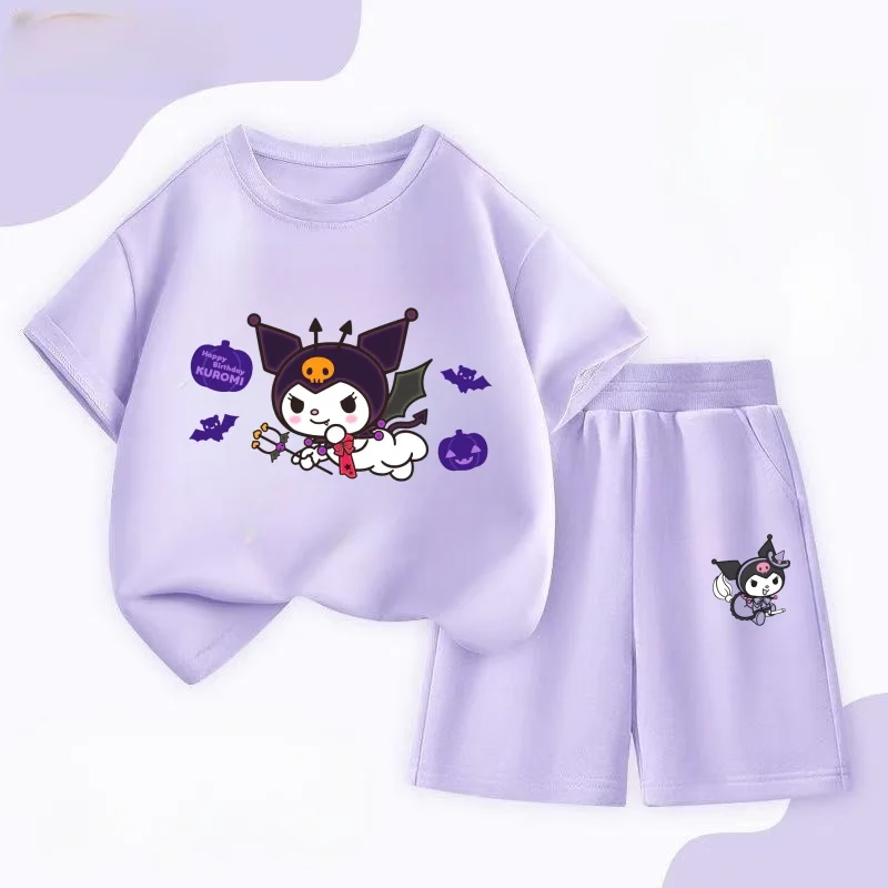 Summer Baby Girl Clothes Set Children Sanrio Kuromi Cartoon Printing T-shirt and Short 2 Pieces Suit Kid Shorts Sleeve Tracksuit
Summer Baby Girl Clothes Set Children Sanrio Kuromi Cartoon Printing T-shirt and Short 2 Pieces Suit Kid Shorts Sleeve Tracksuit