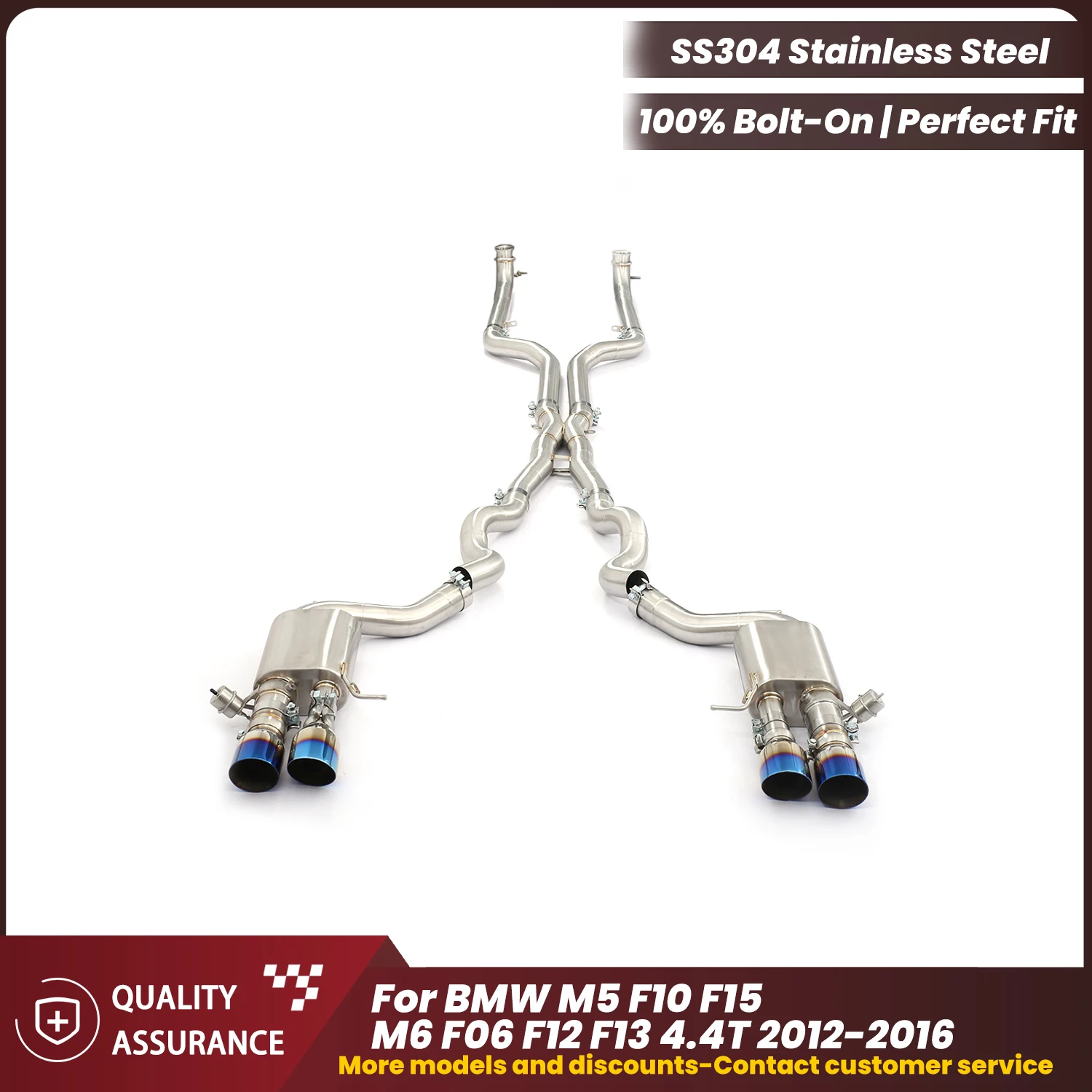 ECCF Valvetronic Выхлоп Catback из нержавеющей стали для BMW M5 F10 F15 M6 F06 F12 F13 4.4T 2012-2016, обновление производительности
ECCF Valvetronic Выхлоп Catback из нержавеющей стали для BMW M5 F10 F15 M6 F06 F12 F13 4.4T 2012-2016, обновление производительности