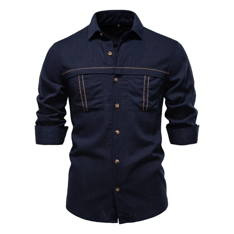 Man Cardigan Shirt Long Sleeve Casual Shirts Solid Pockets Single Breasted Top Blouses Spliced Button Regular Autumn 2025
Man Cardigan Shirt Long Sleeve Casual Shirts Solid Pockets Single Breasted Top Blouses Spliced Button Regular Autumn 2025