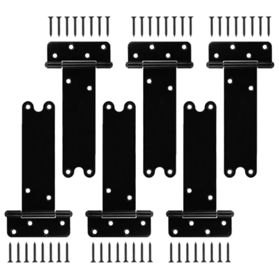 " Heavy Duty Gate Hges, 300 Lbs Capacity Black Door Hges, T Gate Hges, Wrought Hardware for Wooden Fences, Barn Door, Screws In
" Heavy Duty Gate Hges, 300 Lbs Capacity Black Door Hges, T Gate Hges, Wrought Hardware for Wooden Fences, Barn Door, Screws In