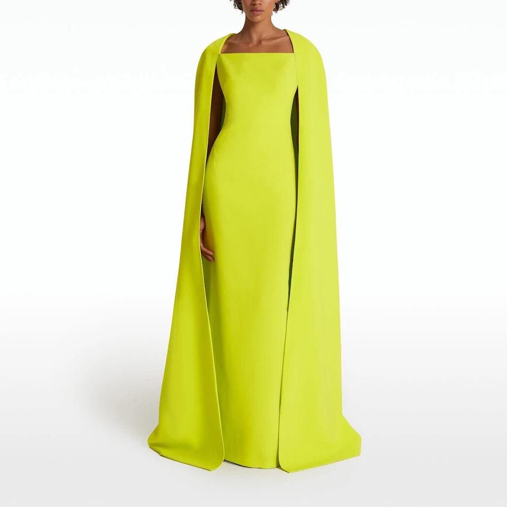 Muloong Meknes Mermaid Gown Straight Neck Gown with Caped Back Party Dresses Floor Length Evening Dress Haute Couture Dress
Muloong Meknes Mermaid Gown Straight Neck Gown with Caped Back Party Dresses Floor Length Evening Dress Haute Couture Dress