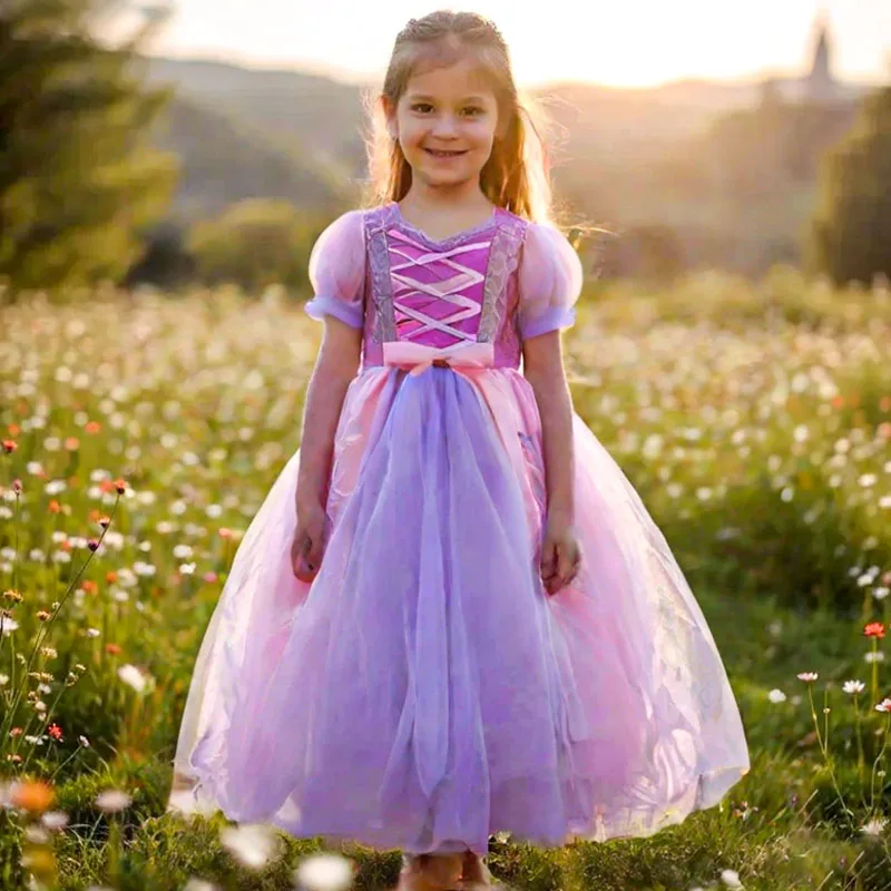 Children Girl Party Dress Purple Puff Sleeve Sequin Halloween Costume Sequin Bow Birthday Theme Kids Role Play Dress Up Clothes
Children Girl Party Dress Purple Puff Sleeve Sequin Halloween Costume Sequin Bow Birthday Theme Kids Role Play Dress Up Clothes