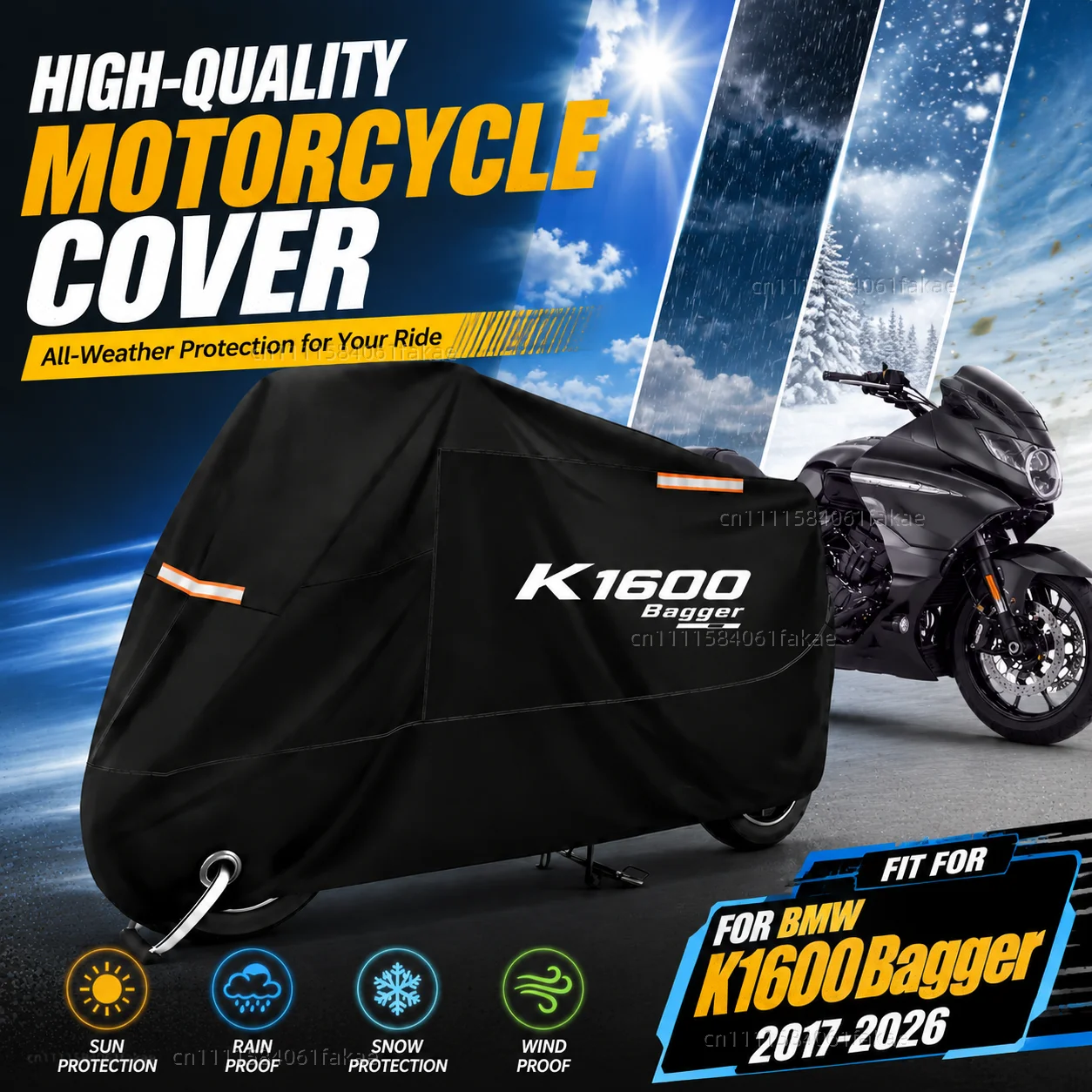 Motorcycle Cover Waterproof Outdoor All Season Dustproof UV Protective Moto Scooter Rain Cover FOR BMW K1600Bagger 2017-2026
Motorcycle Cover Waterproof Outdoor All Season Dustproof UV Protective Moto Scooter Rain Cover FOR BMW K1600Bagger 2017-2026