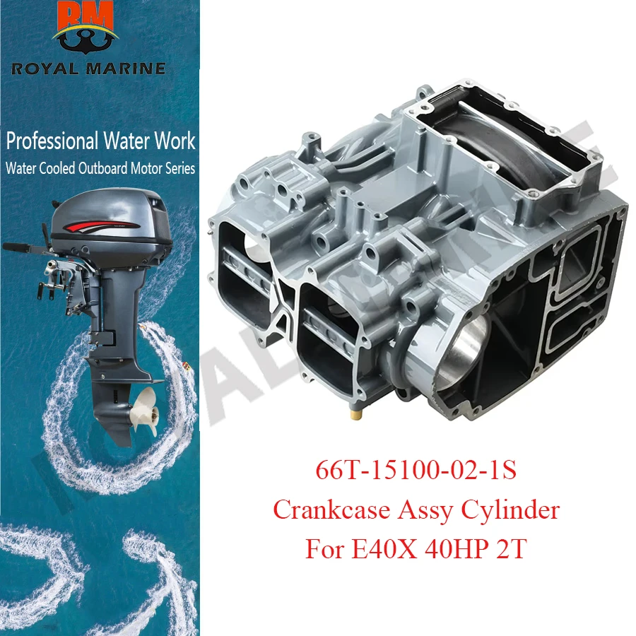 Outboard Crankcase Assy 66T-15100-02-1S Cylinder For Yamaha Boat 2T E40X 40HP Parsun Hidea Seapro HDX 66T-15100 66T-15100-00
Outboard Crankcase Assy 66T-15100-02-1S Cylinder For Yamaha Boat 2T E40X 40HP Parsun Hidea Seapro HDX 66T-15100 66T-15100-00