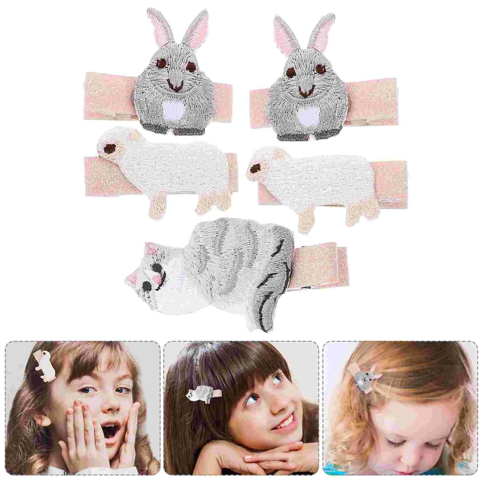 5 Pcs Baby Embroidered Animal Hair Clip Glitter All- Cloth Hairpin Barrettes Girls Accessories Clips
5 Pcs Baby Embroidered Animal Hair Clip Glitter All- Cloth Hairpin Barrettes Girls Accessories Clips