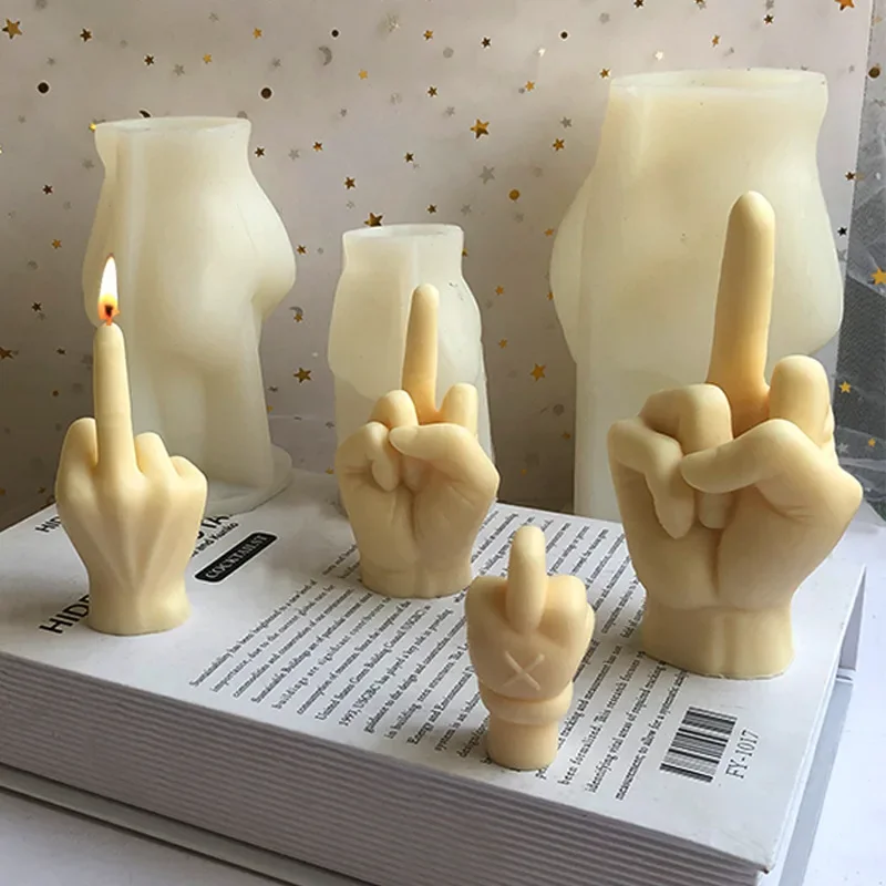 3D Middle Finger Candle Silicone Mold for DIY Making Soap Plaster Resin Craft Silicone Mold Holiday Party Gift Mold Candle Molds
3D Middle Finger Candle Silicone Mold for DIY Making Soap Plaster Resin Craft Silicone Mold Holiday Party Gift Mold Candle Molds