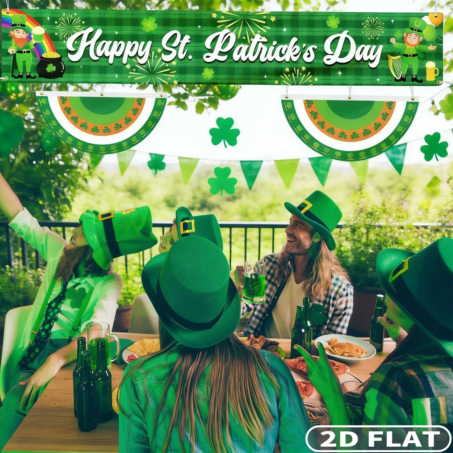 1set/3pcs St Patrick's Day Banners Party Packs, St Patrick's Day Party Decorations- 2pcs Outdoor Hanging Bunting Fan Flag
1set/3pcs St Patrick's Day Banners Party Packs, St Patrick's Day Party Decorations- 2pcs Outdoor Hanging Bunting Fan Flag