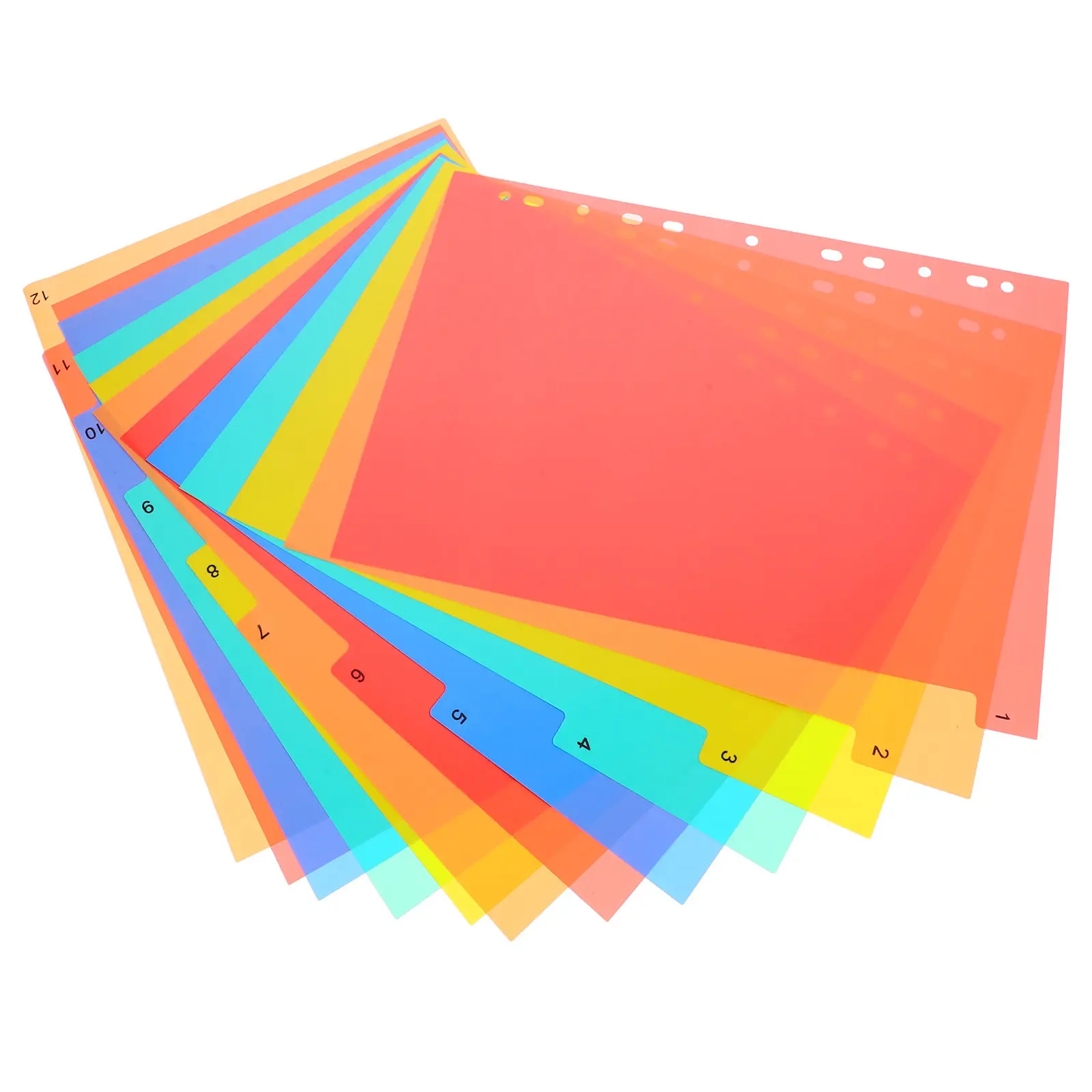 12 Pack A4 11 Hole Index Page Dividers Plastic Colored Tabs Notebook Classified Labels Book Markers Office Supplies Long Lasting
12 Pack A4 11 Hole Index Page Dividers Plastic Colored Tabs Notebook Classified Labels Book Markers Office Supplies Long Lasting