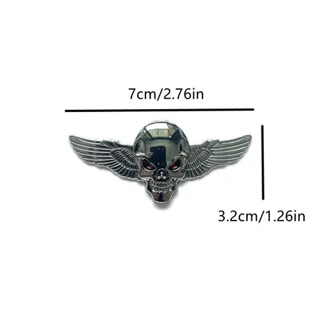1pc metal adesivo de carro asas de anjo decalque do carro esqueleto emblema do carro decoração adesivo emblema automático moda emblemas adesivos