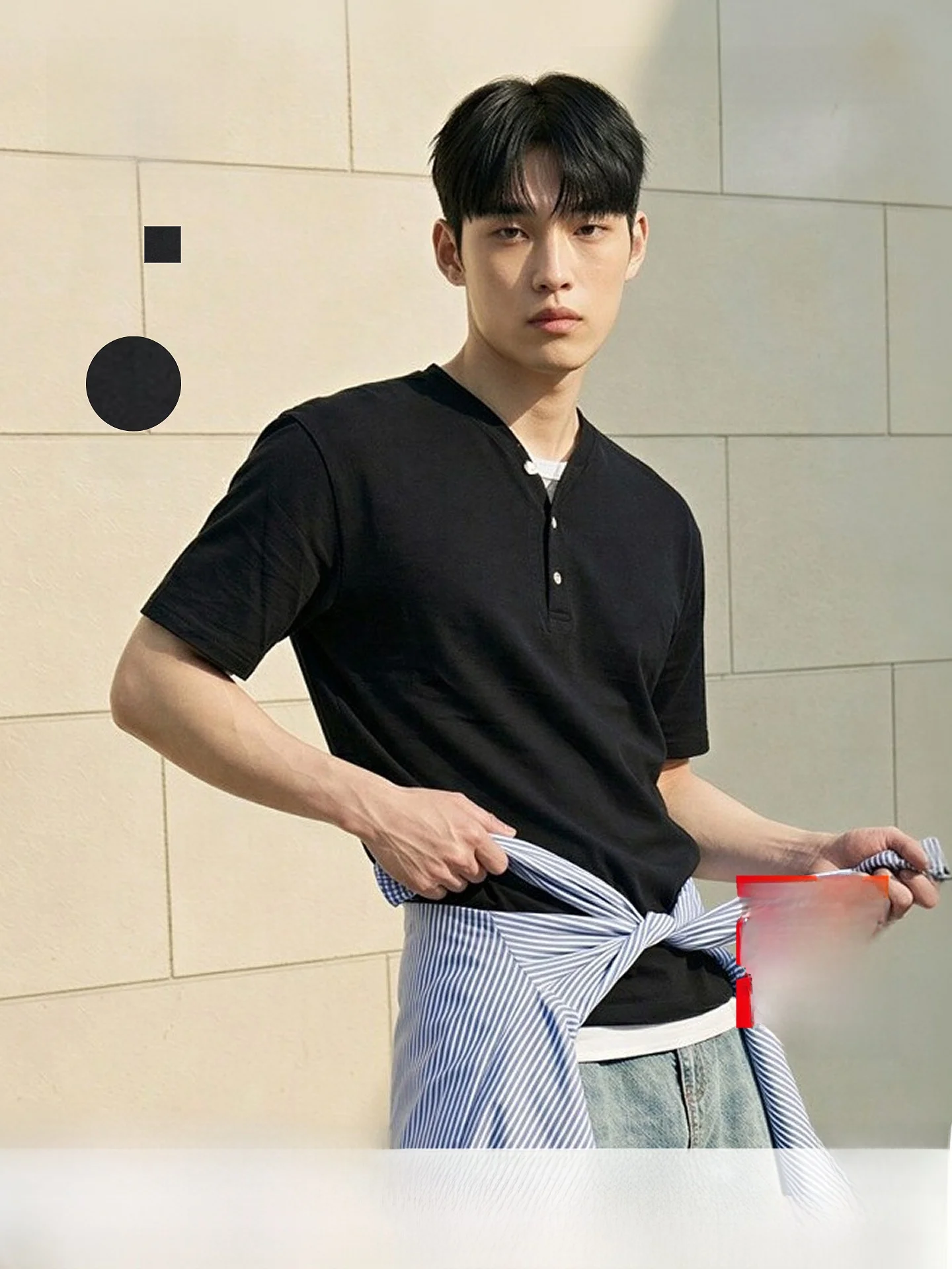 H&M Men's Summer New Style T-Shirt Henry Collar Short Sleeve Cotton Pure Fabric Standard Fit Fashion Basic Style
H&M Men's Summer New Style T-Shirt Henry Collar Short Sleeve Cotton Pure Fabric Standard Fit Fashion Basic Style