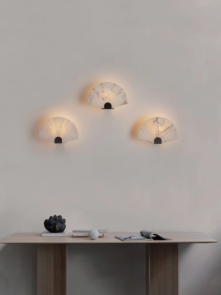 Spanish All Copper Natural Marble Wall Lamp Living Room Bedroom Background Wall Atmosphere Fan Shaped Balcony Corridor Wall Lamp
Spanish All Copper Natural Marble Wall Lamp Living Room Bedroom Background Wall Atmosphere Fan Shaped Balcony Corridor Wall Lamp