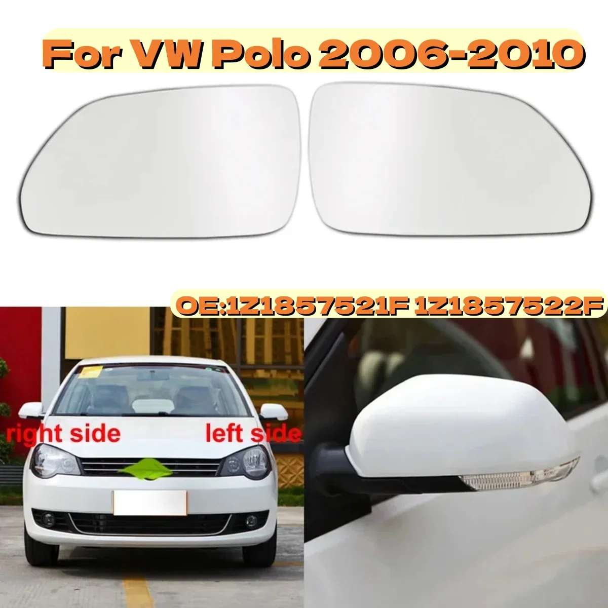 Left/Right Side Car Wing Mirror Heated Rear View Wide For VW Polo 2006-2010 Auto Accessories 1Z1857521F 1Z1857522F
Left/Right Side Car Wing Mirror Heated Rear View Wide For VW Polo 2006-2010 Auto Accessories 1Z1857521F 1Z1857522F