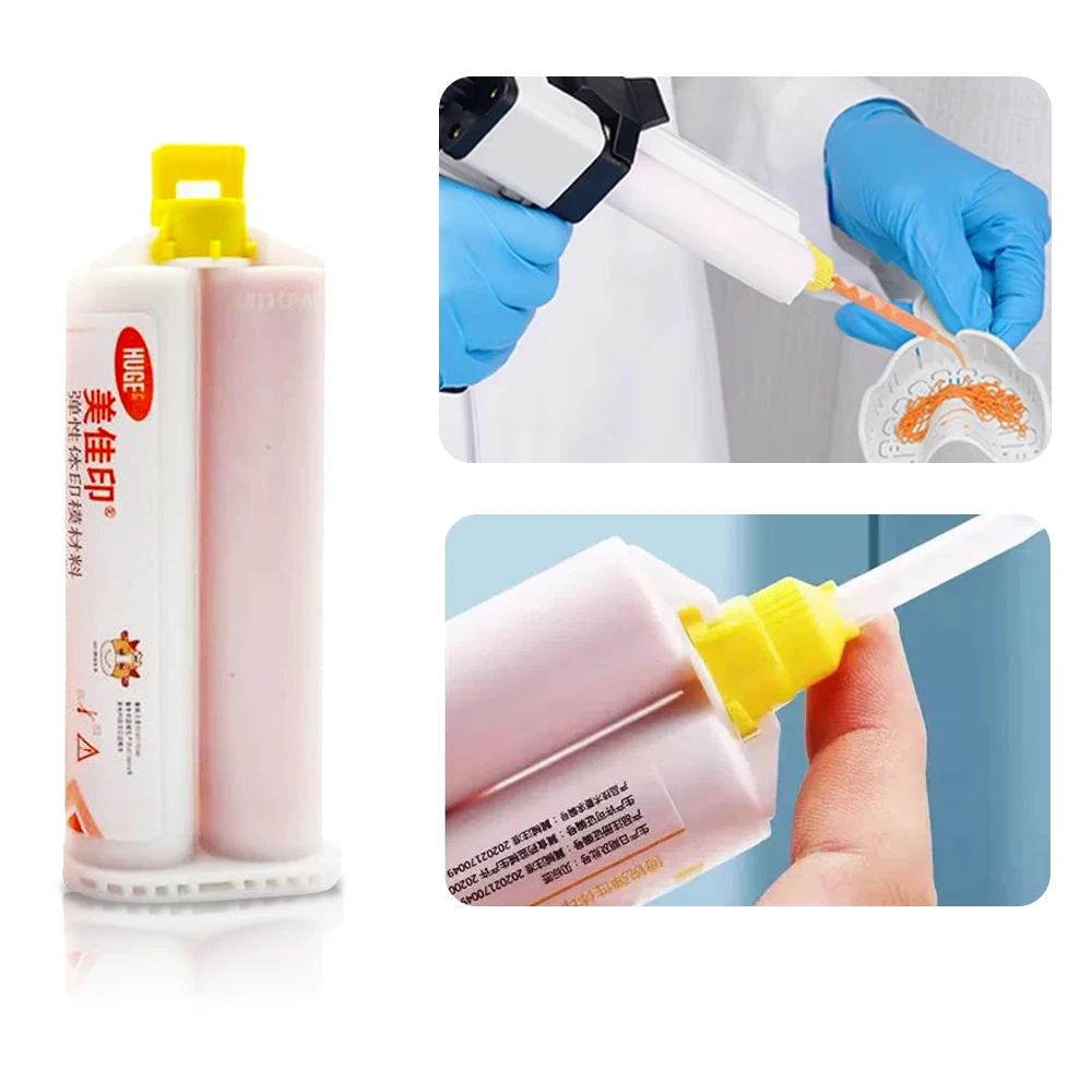 Dental Impression Material Light Body Silicone Rubber 50ml/PCS Elastomeric Gum Mixing Tips Gun Bite Registration Artificial
Dental Impression Material Light Body Silicone Rubber 50ml/PCS Elastomeric Gum Mixing Tips Gun Bite Registration Artificial