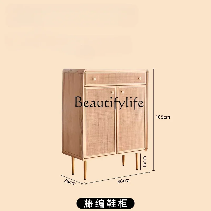 S Nordic Simple Solid Wood Shoe Cabinet Household Storage Cabinet Rattan Cabinet
S Nordic Simple Solid Wood Shoe Cabinet Household Storage Cabinet Rattan Cabinet