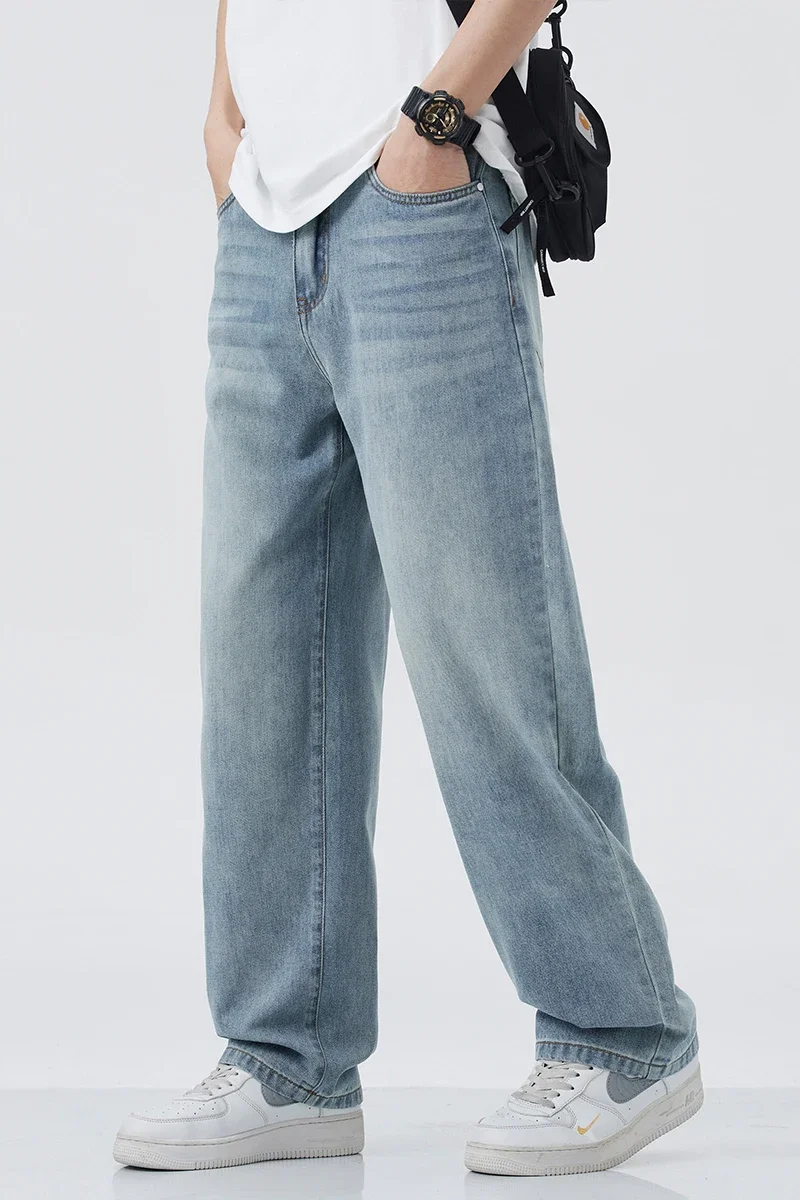 2025 Men's 2025 New Fashionable Loose Straight Leg Jeans Spring / Summer Thin Cool And Comfortable Pants
2025 Men's 2025 New Fashionable Loose Straight Leg Jeans Spring / Summer Thin Cool And Comfortable Pants