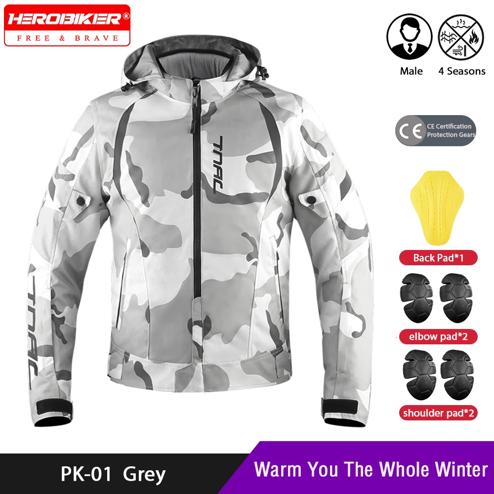 Men's Motorcycle Jacket 4 Seasons Waterproof Warm Motorbike Jacket With CE Protector Gear Chaqueta Moto Hombre Winter Asian Size 
Men's Motorcycle Jacket 4 Seasons Waterproof Warm Motorbike Jacket With CE Protector Gear Chaqueta Moto Hombre Winter Asian Size