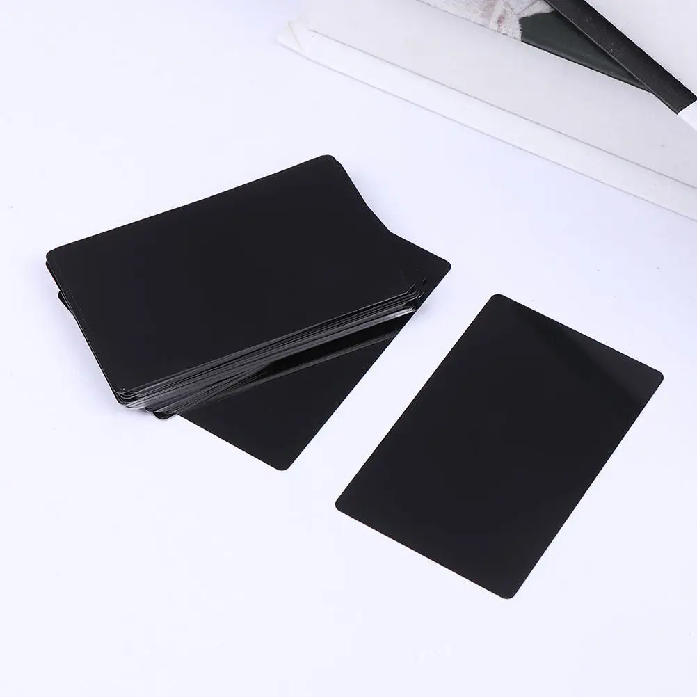100Pcs Aluminum Business Cards Blank Metal Name Cards Smooth Edges DIY Engraved Printing Metal Nameplates Making Sheets
100Pcs Aluminum Business Cards Blank Metal Name Cards Smooth Edges DIY Engraved Printing Metal Nameplates Making Sheets