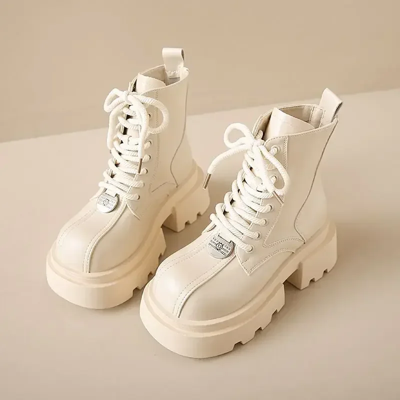Lace-up Woman Short Shoes With Laces Biker Leather Booties Hot New In Fashion 2024 On Promotion Winter Y2k Ankle Boots for Women
Lace-up Woman Short Shoes With Laces Biker Leather Booties Hot New In Fashion 2024 On Promotion Winter Y2k Ankle Boots for Women