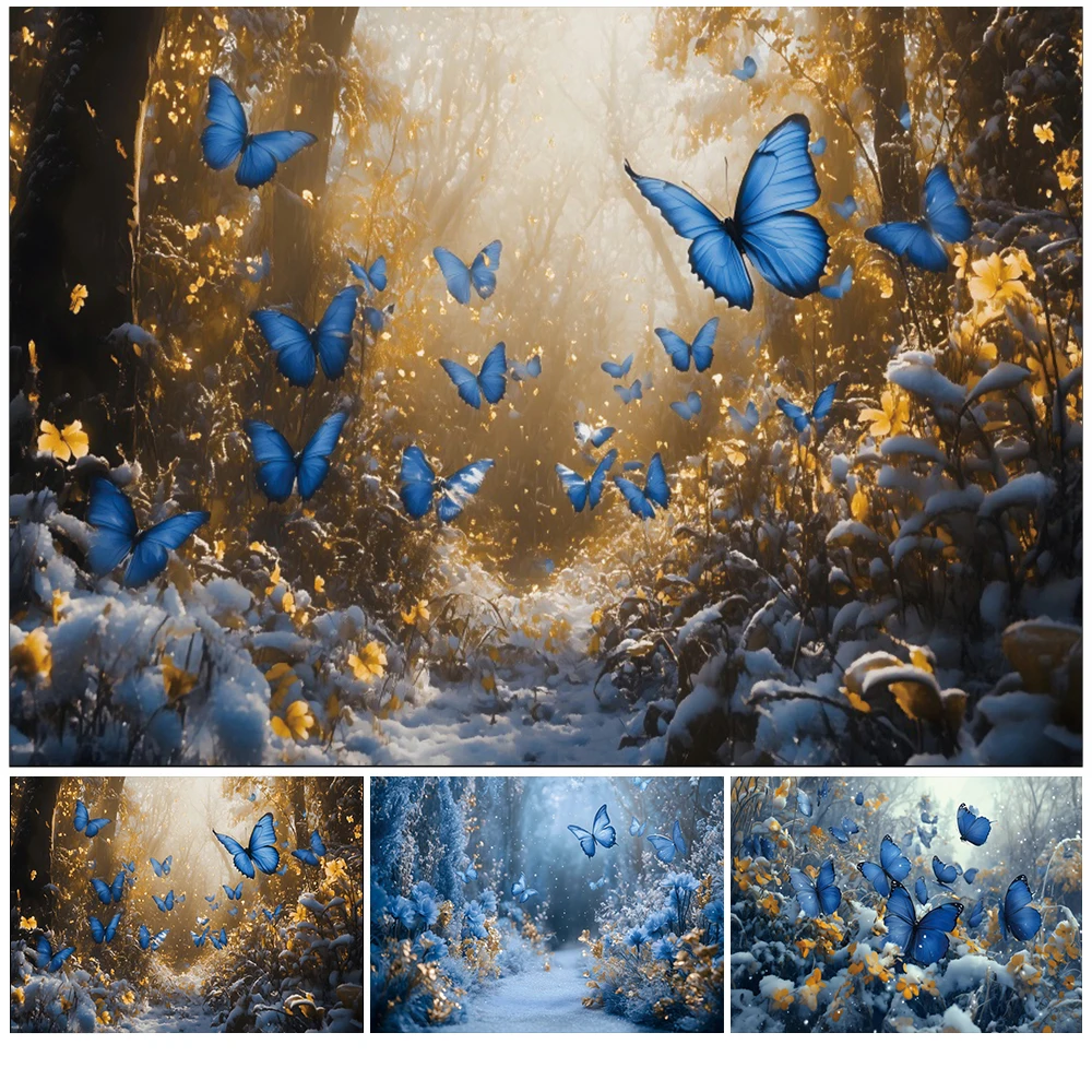 Blue Flowers Butterfly Backdrop For Photography Fantasy Beautiful Blue Flower Baby Birthday Wedding Party Photo Background Decor
Blue Flowers Butterfly Backdrop For Photography Fantasy Beautiful Blue Flower Baby Birthday Wedding Party Photo Background Decor