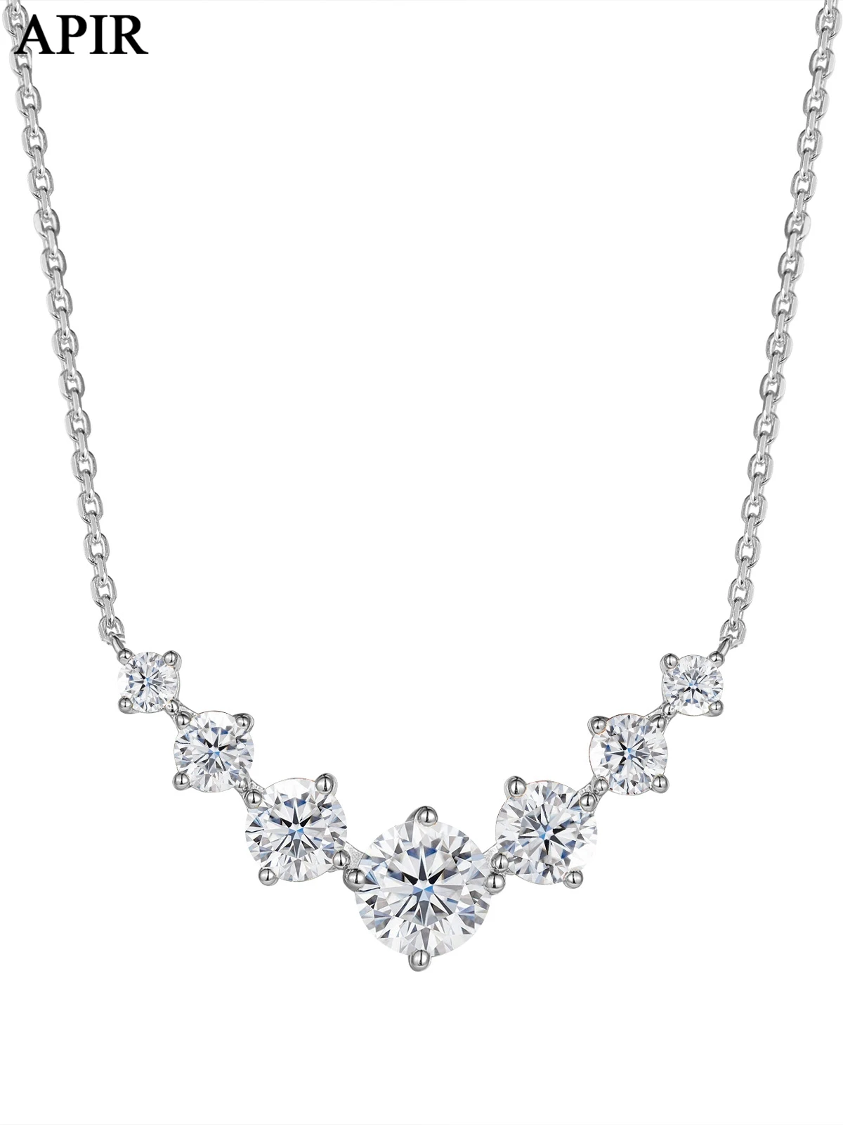 APIR 925 Sterling Silver Necklace Simple Classic Style Pendant Necklace Lab Grown Sapphire and Moissanite Vintage Necklace Women
APIR 925 Sterling Silver Necklace Simple Classic Style Pendant Necklace Lab Grown Sapphire and Moissanite Vintage Necklace Women