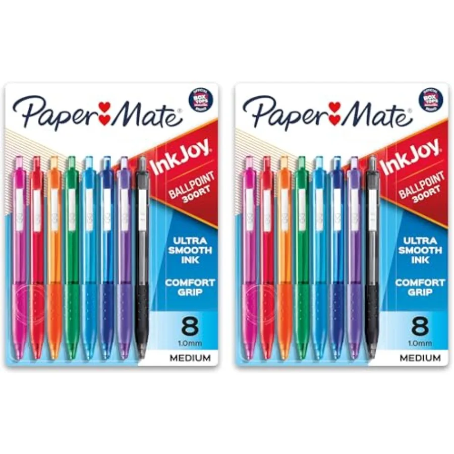 InkJoy 300RT Retractable Ballpoint Pens, Medium Point 1.0mm,Assorted, 8 Count Pack of 2
InkJoy 300RT Retractable Ballpoint Pens, Medium Point 1.0mm,Assorted, 8 Count Pack of 2