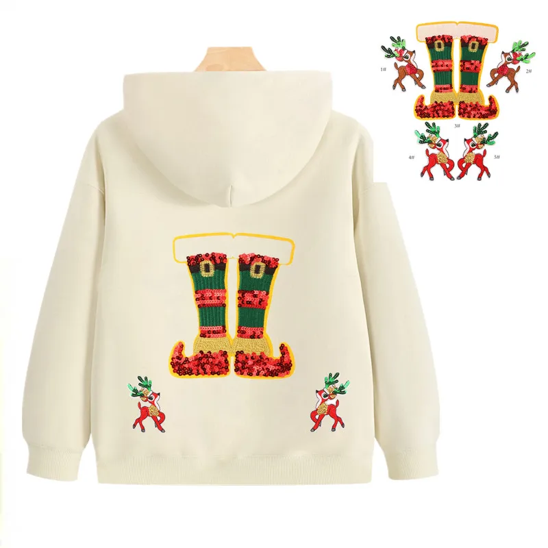Christmas Shoes Deer Sequin Sew Iron on Patches Xmas Decoration Embroidery Patches for Clothing Bags Jackets Jeans Accessory
Christmas Shoes Deer Sequin Sew Iron on Patches Xmas Decoration Embroidery Patches for Clothing Bags Jackets Jeans Accessory