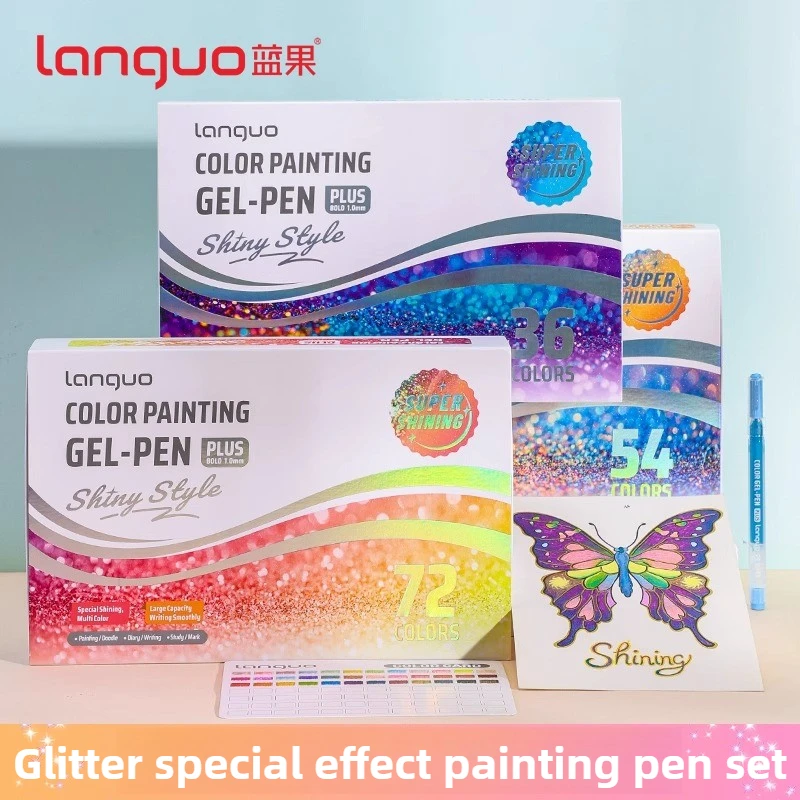 LANGUO 72/6 цветов, гелевые ручки с блестящими эффектами 1,0/0,5 мм, большая емкость, ручка для письма, художественные маркеры для рисования, канцелярские принадлежности, школьные принадлежности 
LANGUO 72/6 цветов, гелевые ручки с блестящими эффектами 1,0/0,5 мм, большая емкость, ручка для письма, художественные маркеры для рисования, канцелярские принадлежности, школьные принадлежности