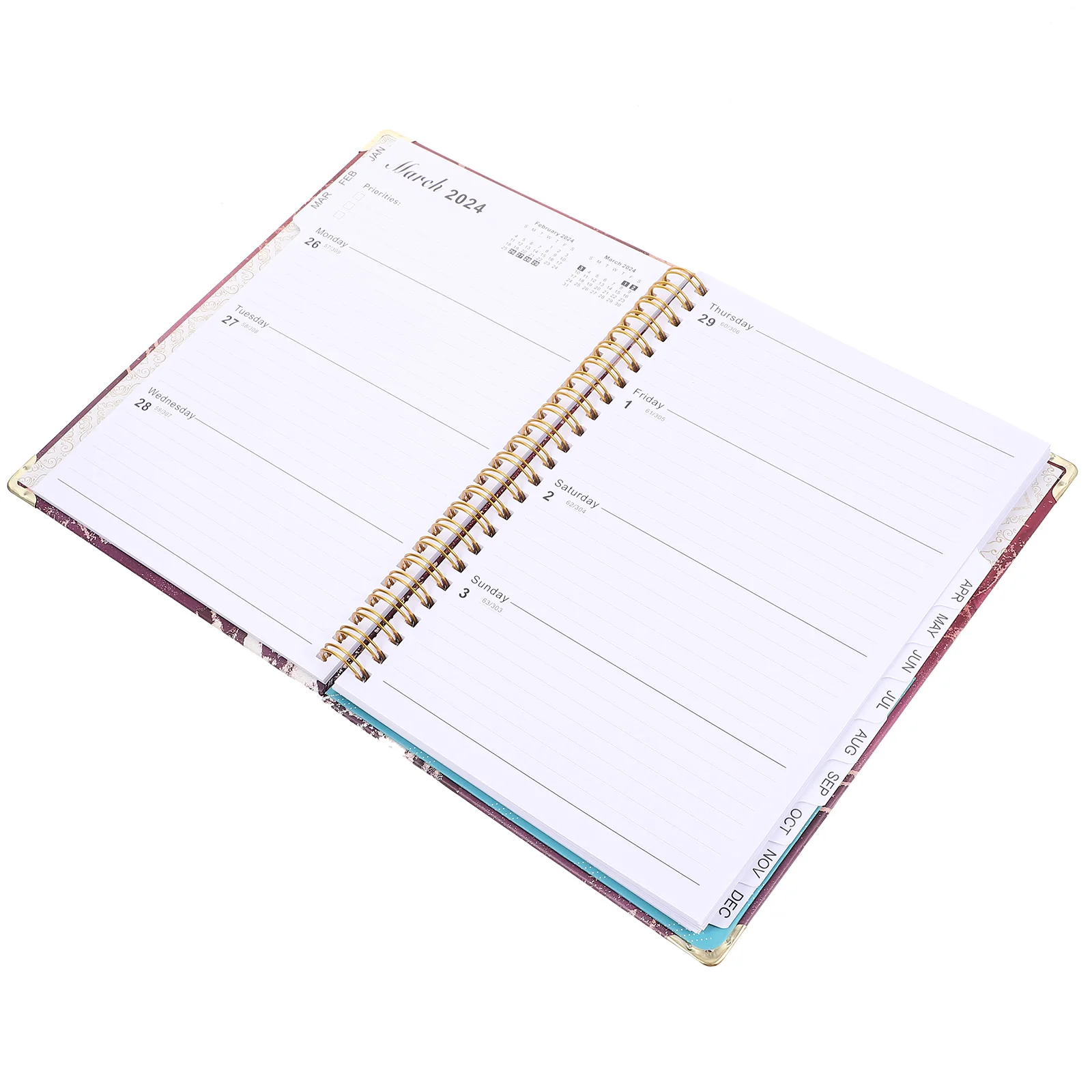 2024 English Daily Planner A5 Notebook Separator Pages Coil Bound Lightweight Office School Travel Monthly Journal
2024 English Daily Planner A5 Notebook Separator Pages Coil Bound Lightweight Office School Travel Monthly Journal