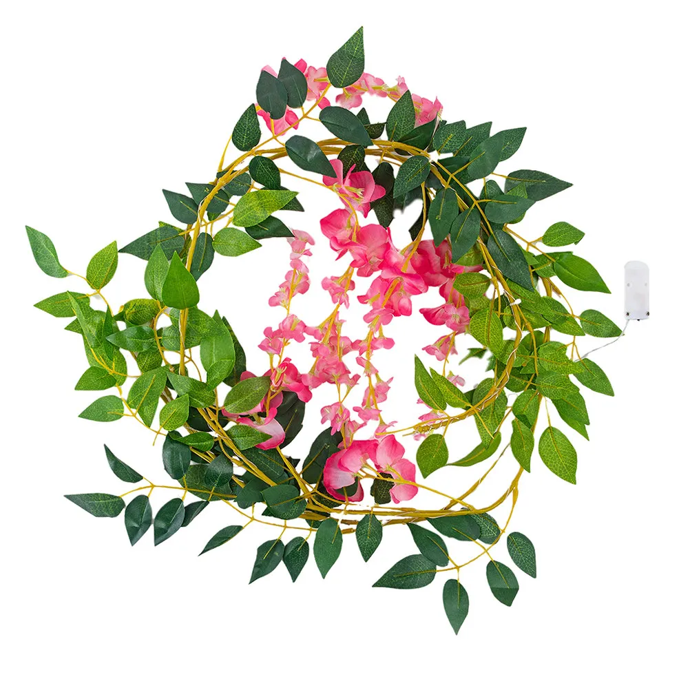 Green Vine Shape LED Wisteria Flower Light String Waterproof Rustproof Moisture Proof Night Light for Outdoor Indoor Decoration
Green Vine Shape LED Wisteria Flower Light String Waterproof Rustproof Moisture Proof Night Light for Outdoor Indoor Decoration