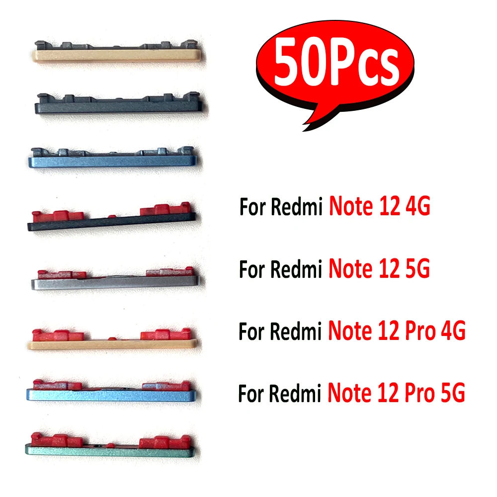 50Pcs, NEW Side Keys Power and Volume Buttons Key Replacement Parts For Xiaomi Redmi Note 12 Pro 4G 5G
50Pcs, NEW Side Keys Power and Volume Buttons Key Replacement Parts For Xiaomi Redmi Note 12 Pro 4G 5G
