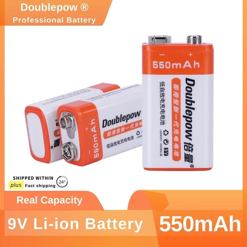 Doublepow 9V 550mAh Lithium Ion Battery Real Capacity Universal Rechargeable Batteries for Wireless Microphone Multi-meter
Doublepow 9V 550mAh Lithium Ion Battery Real Capacity Universal Rechargeable Batteries for Wireless Microphone Multi-meter