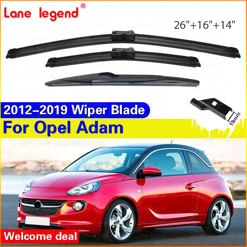 Car Front Rear Wiper Blades Set For Opel Adam 2012-2019 26"16"14" Windshield Windscreen Window Rain Brushes 2013 2014 2015 2016
Car Front Rear Wiper Blades Set For Opel Adam 2012-2019 26"16"14" Windshield Windscreen Window Rain Brushes 2013 2014 2015 2016