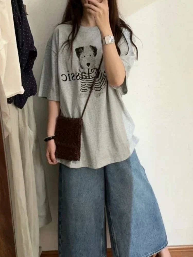 2025 Korean Trend Print T-Shirts Women Y2k O-Neck Short Sleeve Tees Summer Loose Casual Harajuku Fashion Oversized Streetwear
2025 Korean Trend Print T-Shirts Women Y2k O-Neck Short Sleeve Tees Summer Loose Casual Harajuku Fashion Oversized Streetwear