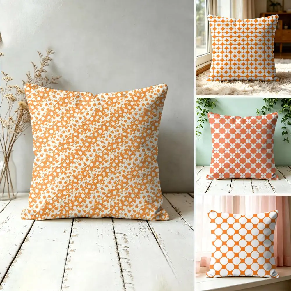Orange Checkered Polka Dot Pattern Geometry Pillow Case Plush Sofa Cushion Covers Organic Breathable Invisible Zipper
Orange Checkered Polka Dot Pattern Geometry Pillow Case Plush Sofa Cushion Covers Organic Breathable Invisible Zipper