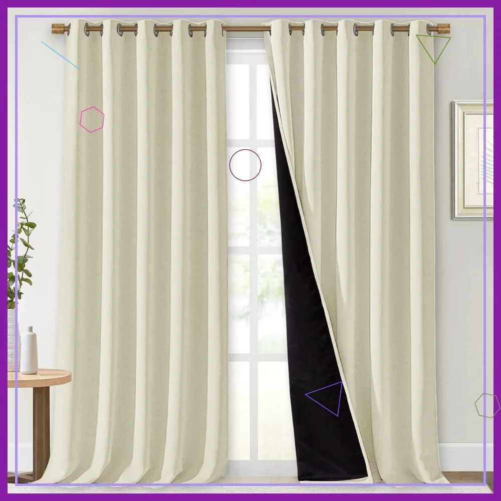 Blackout Curtains 70x95, Ring Top Drapes for Living Room, Thermal Insulated Window Panels, Beige 2 Pack
Blackout Curtains 70x95, Ring Top Drapes for Living Room, Thermal Insulated Window Panels, Beige 2 Pack