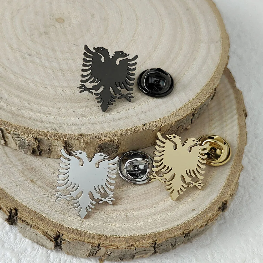 New punk style Albanian eagle hollow stainless steel gold-plated badge, suit lapel pin waterproof black, men's brooch set
New punk style Albanian eagle hollow stainless steel gold-plated badge, suit lapel pin waterproof black, men's brooch set