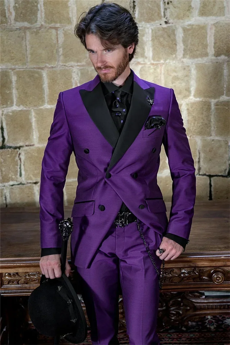 Elegant men's performance suit 2-piece purple jacket pants slim fit outfit custom tuxedo for wedding prom banquets
Elegant men's performance suit 2-piece purple jacket pants slim fit outfit custom tuxedo for wedding prom banquets