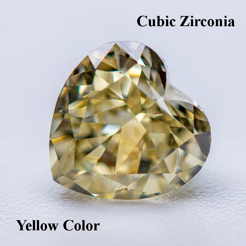 Cubic Zirconia Crushed Ice Cut Yellow Color Heart Shape Charms Beads for Diy Jewelry Making Pendant Materials No Certificate
Cubic Zirconia Crushed Ice Cut Yellow Color Heart Shape Charms Beads for Diy Jewelry Making Pendant Materials No Certificate