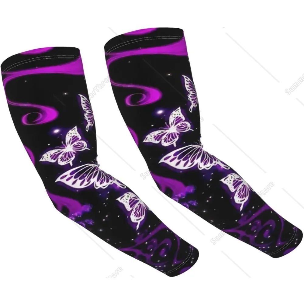 Purple Butterfly Arm Sleeves for Men & Women UV Protection Cooling Unisex Arm Covers 1 Pair with Thumb Hole
Purple Butterfly Arm Sleeves for Men & Women UV Protection Cooling Unisex Arm Covers 1 Pair with Thumb Hole